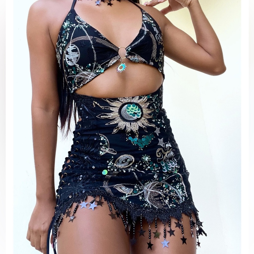 Fractal Witch Cosmic Goddess Dress
